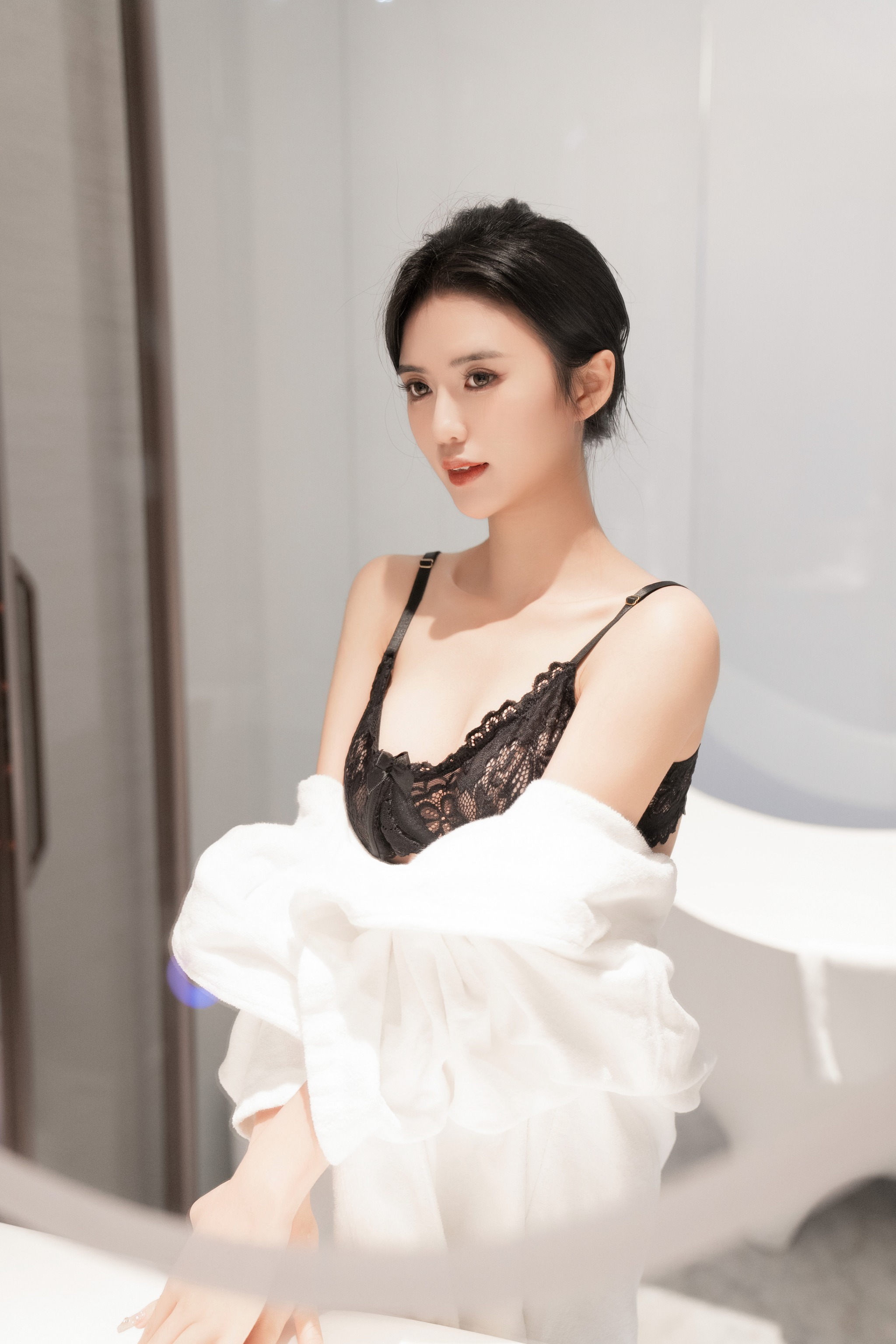 图片[1]-浅浅Danny – NO.002 性感黑白蕾丝[95P]-XikXak